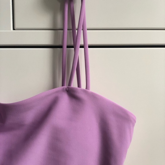 Mauve Purple Double Strap One Piece Swimsuit - Picture 2 of 6